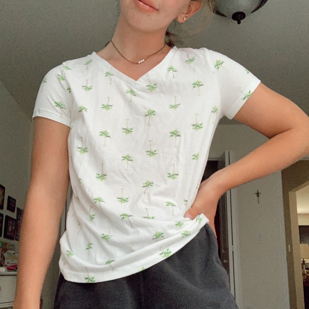 White palm tree T-shirt